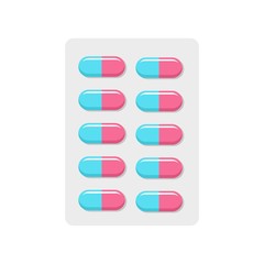 Contraception pills icon. Flat illustration of contraception pills vector icon for web design
