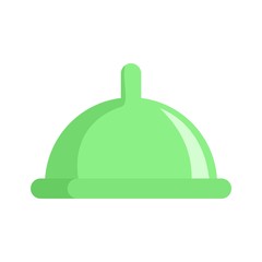 Green condom icon. Flat illustration of green condom vector icon for web design