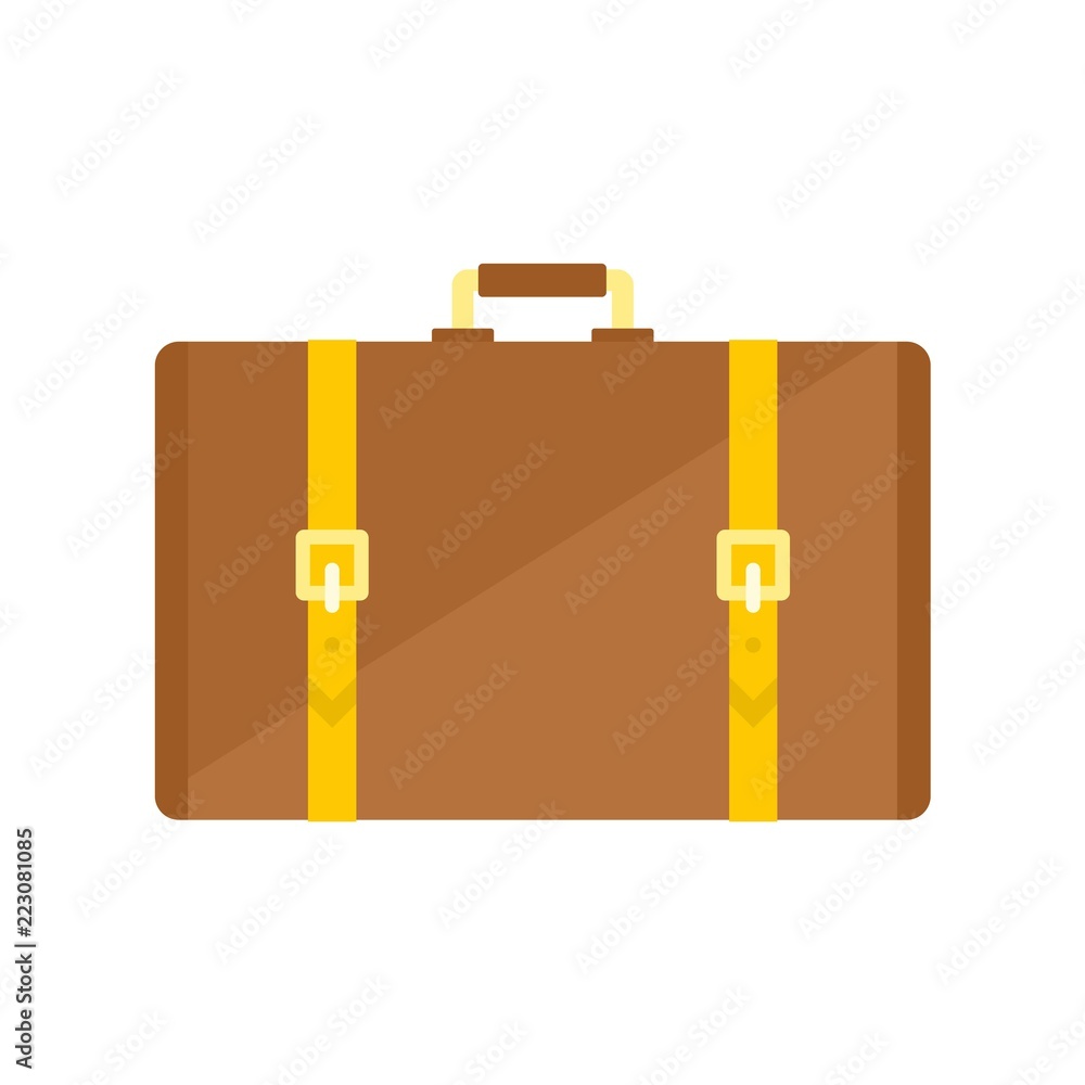 Poster retro suitcase icon. flat illustration of retro suitcase vector icon for web design