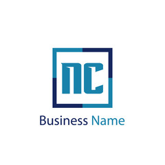 Initial Letter NC Logo Template Design