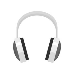 Wired headphones icon. Flat illustration of wired headphones vector icon for web design