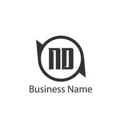 Initial Letter ND Logo Template Design