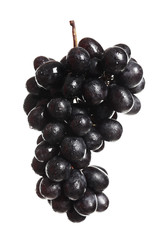 Bunch of fresh ripe juicy grapes on white background