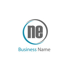 Initial Letter NE Logo Template Design