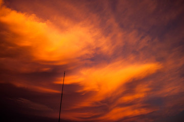 sunset red and orange clouds