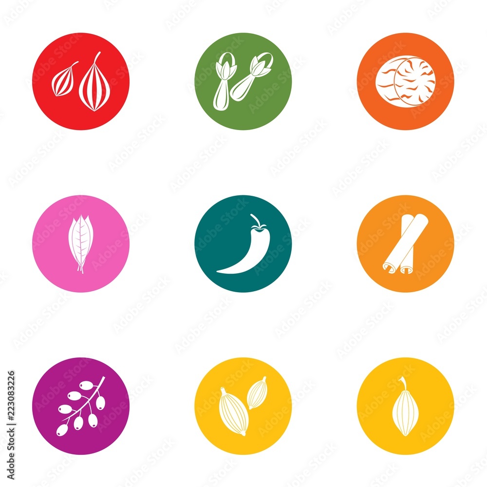 Aufkleber arbor icons set. flat set of 9 arbor vector icons for web isolated on white background