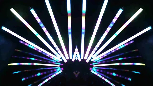 Abstract colorful lights on dark background 