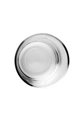 glass water empty. top view. isolated on white background