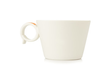 cup coffee empty. single. isolated on white background