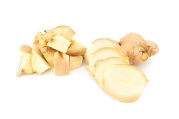 ginger slice isolated on white background