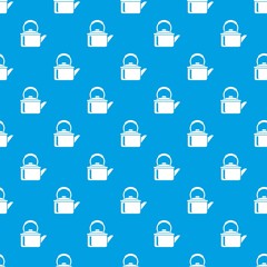 Teapot cap pattern vector seamless blue repeat for any use