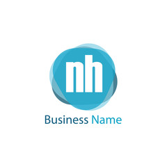 Initial Letter NH Logo Template Design