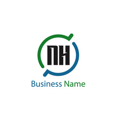 Initial Letter NH Logo Template Design