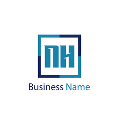 Initial Letter NH Logo Template Design