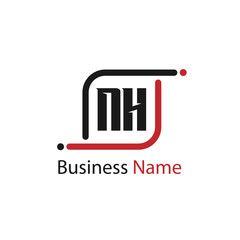 Initial Letter NH Logo Template Design