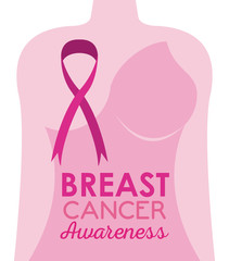Obraz premium Breast cancer campaign poster