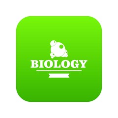 Element biology icon green vector isolated on white background