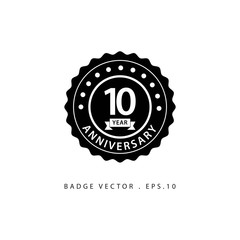 10 Year Anniversary Vector Template Design Illustration