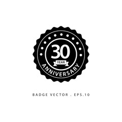 Fototapeta premium 30 Year Anniversary Vector Template Design Illustration