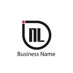 Initial Letter NL Logo Template Design