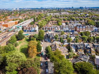 Turnham green and Chiswick suburb area in London