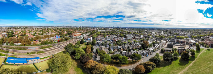Obraz premium Turnham green and Chiswick suburb area in London