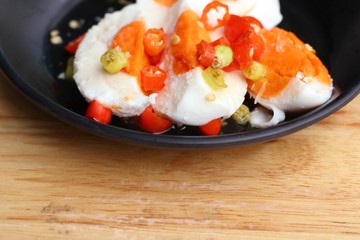 salad spicy with salted egg