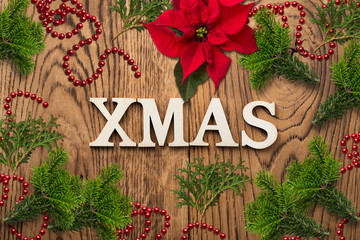 weihnachtlich Dekoration mit Nachricht 