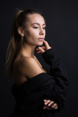 Portrait photoshoot on studio