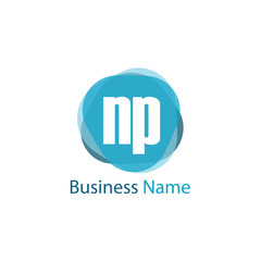 Initial Letter NP Logo Template Design