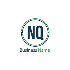 Initial Letter NQ Logo Template Design