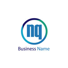 Initial Letter NQ Logo Template Design