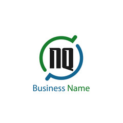 Initial Letter NQ Logo Template Design