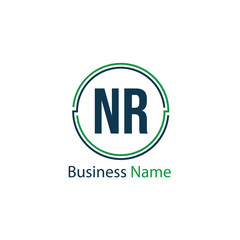 Initial Letter NR Logo Template Design