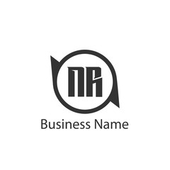 Initial Letter NR Logo Template Design