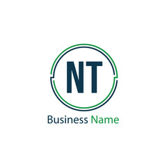 Initial Letter NT Logo Template Design