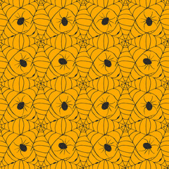 Sewing fabric with Spider web seamless pattern vector illustration ...