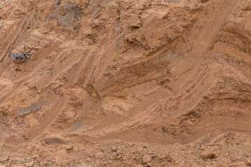Surface soil, which traces the dig.