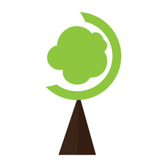 Isolated abstract tree icon