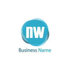 Initial Letter NW Logo Template Design
