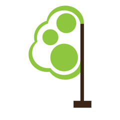 Isolated abstract tree icon