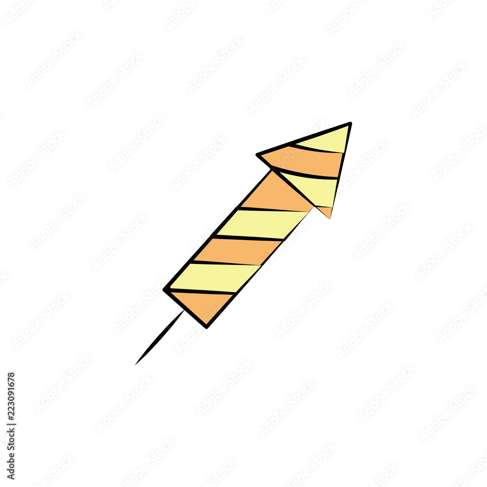 Poster firework colored icon. element of birthday icon for mobile concept and web apps. color firework icon