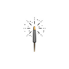 Bengal lights colored icon. Element of birthday icon for mobile concept and web apps. Color Bengal lights icon can be used for web and mobile