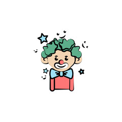 clown colored icon. Element of birthday icon for mobile concept and web apps. Color clown icon can be used for web and mobile
