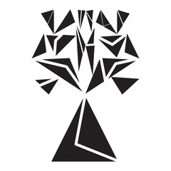 Isolated abstract tree icon