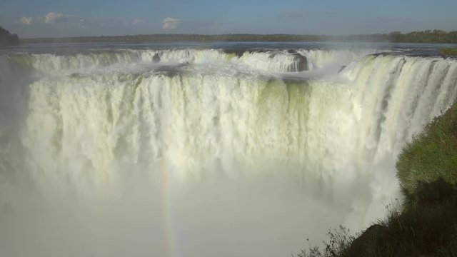 Iguazu Falls in Argentina - Brasil Border is one of the Natural Seven Wonders of the World and an UNESCO World Heritage Site