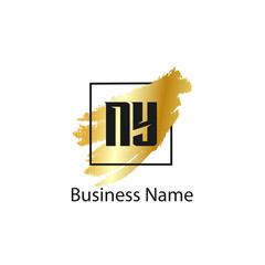 Initial Letter NY Logo Template Design