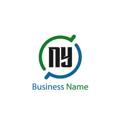 Initial Letter NY Logo Template Design