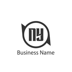 Initial Letter NY Logo Template Design