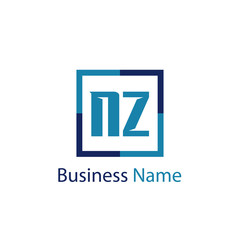 Fototapeta premium Initial Letter NZ Logo Template Design